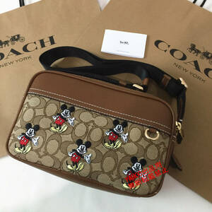 ★COACHバッグ★コーチ CL960 DISNEY X COACHコラボ グラハム ショルダーバッグ ミッキーマウス レディース斜め掛けバッグ アウトレット品