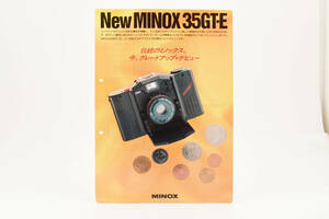 送料360円　【コレクター収集 希少品】 ミノックス NEW MINOX 35GT-E 製品カタログ パンフレット カメラ 同梱可能 ＃9043