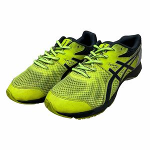 AM896 ASICS アシックス LAZERBEAM メンズ ランニングシューズ スニーカー US5.5 24cm 黄緑 ブラック メッシュ