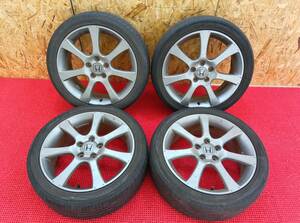 オデッセイ等に!! ホンダ純正AW 18x7J OFF55 PCD114.3 5穴 225/45R18 ヨコハマ BluEarth RV-01 2014年製 夏タイヤ 売切!!