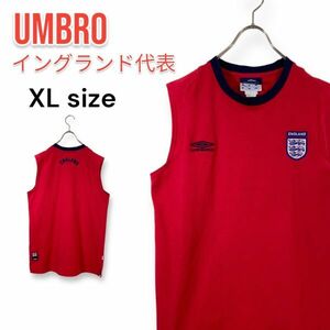 イングランド 代表 ノースリーブ XLサイズ トレーニング ユニフォーム アンブロ UMBRO England サッカー シャツ タンクトップ