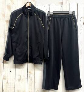 メンズ スポーツウェア ＊IGNIO イグニオ ＊ライン メッシュ ジャージ L size ＊ジャケット パンツ O size ＊セットアップ L size ブラック