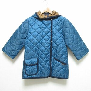 美品 LAVENHAM ラベンハム 英国製 七分袖 キルティングジャケット ハーフコート サイズ38 ブルー