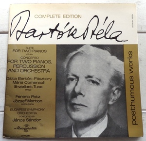 LP バルトーク BARTOK POSTHUMOUS WORKS SUITE FOR TWO PIANOS / CONCERTO FOR TWO PIANOS, PERCUSSION AND ORCHESTRA LPX 11398