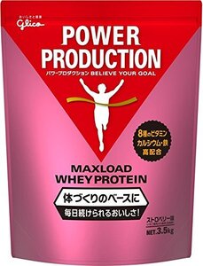 グリコ パワープロダクション マックスロード ホエイ プロテイン ストロベリー味 3.5kg [使用目安 約175食分] たんぱく質 含有率70.3