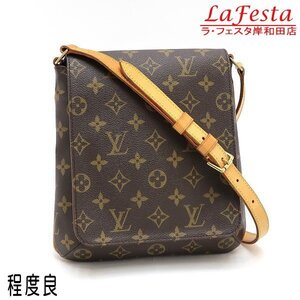 ◆ 本物 程度良 ◆ LV ルイヴィトン ヴィトン ミュゼットサルサ モノグラム ショルダーバッグ 縦長 バッグ 肩がけ ホック開閉 人気 M51258