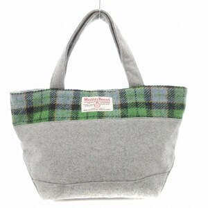 チャオパニック ティピー CIAOPANIC TYPY ハリスツイード HARRISTWEED ミニハンドバッグ トート ポーチ チェック ウール グレー