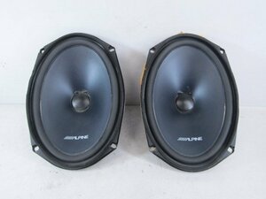 [87Y B4]アルパイン SXS-69S 250W 16×24cm スピーカー 左右セット ※音出し確認済