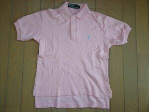 ラルフローレン★ピンクの半袖ポロシャツ、男女★S