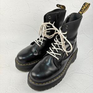 【良品】Dr.Martens ドクターマーチン ジェイドン ダブルソール サイドジップ 黒 ブラック UK7 26cm ショートブーツ ボリューム