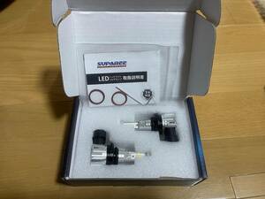 SUPAREE H8 LED フォグランプ 3色切り替え H11 H16 爆光 12000lm 20W 角度調整可 車検対応 DC12V ホワイト/イエロー/アイスブルー