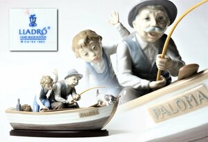 リヤドロ 「おじいちゃんと魚釣り」 フィギュリン 台付き 5215 / LLADRO FISHING WITH GRAMPS