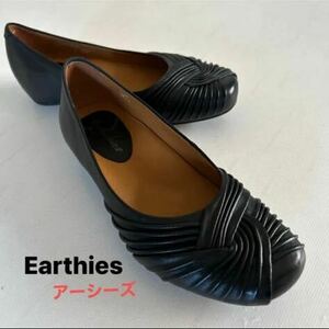 Earthies ★★アーシーズ　極上の履き心地　ウェーブ　デザイン　レザー　コンフォート　パンプス 黒　6