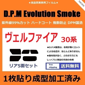 ◆１枚貼り成型加工済みフィルム◆ ヴェルファイア AGH30W AGH35W GGH30W GGH35W AYH30W　【EVOスモーク】 ドライ成型