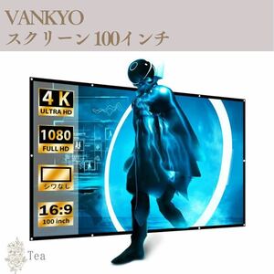 VANKYO 壁掛け式スクリーン 折りたたみ式 100インチ スクリーン プロジェクター用 ホームシアター