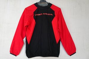 UNDER ARMOUR/アンダーアーマー/ジュニア/キッズ/長袖プルオーバー/薄手素材/ロゴプリント/黒/ブラック/赤/レッド/YLGサイズ(11/20R5)