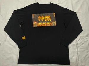 ｆ●大きいサイズ　4L　メンズ●新品●神熱　ロングＴシャツ　両面ロゴ●ブラック