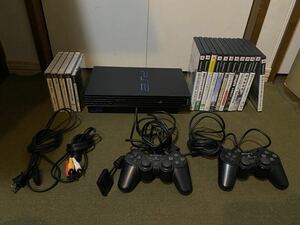 【PS2】プレイステーション2本体(SCPH-50000)とソフトをまとめて 【動作確認済み】中古