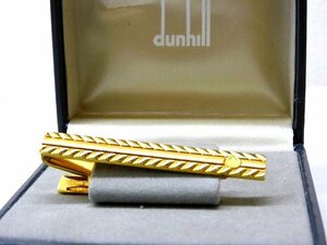 3F ダンヒル タイピン ■ ゴールドカラー スクエア メンズ 小物 タイバー dunhill □5E