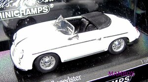 【Ma】ミニチャンプス☆1/43 430065537 ポルシェ 356A スピードスター1956 ホワイト 1536台限定