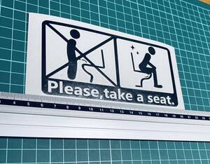 please take a seatステッカー（色変更可能）