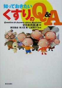 知っておきたい くすりのQ&A/全日本民医連(編者),広田憲威,東久保隆,立岡雅子