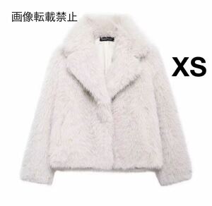 vintage ヴィンテージ レトロ ファーコート アウター XSサイズ レディース★ZARA 好きな方に★2024 A/W 秋新作 新品未使用★