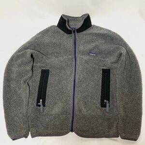 90s usa製 Patagonia Retro-X Jacket P.E.F 90年代 アメリカ製 パタゴニア レトロ X フリース ジャケット P.E.F レトロX初期 グレー 黒 L