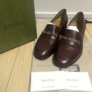 未使用品 GUCCI ホースビット ローファー レザー 658268 35