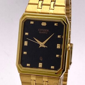 【稼働】CITIZEN シチズン 1032-S70312 ブラック クォーツ メンズ腕時計 10-89-D