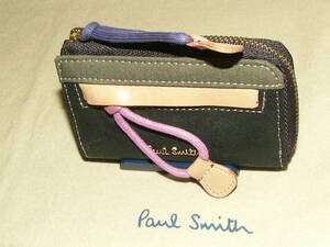 PWW940　新品本物即決　ポールスミス　Paul Smith　羊革/牛革　Lラウンドジップ　キーホルダー付き　小銭入れ　コインケース