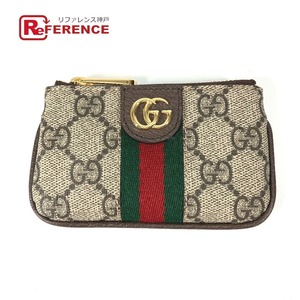 GUCCI グッチ 671722 オフィディア コインケース 小銭入れ 財布 キーフック付き GGスプリーム キーケース ベージュ レディース【中古】