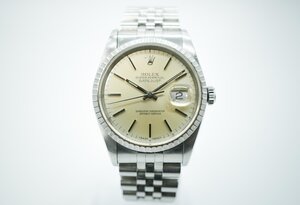 １円スタート！【中古】ROLEX ロレックス デイトジャスト Ref.16220 X番（1991年）シルバー SS Cal.3135