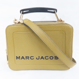 Ts552691 マークジェイコブス ショルダーバッグ ボックスデザイン レザー 茶系 レディース MARC JACOBS 超美品