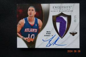 Mike Bibby 2007-08 Exquisite Collection Noble Nameplates #09/25