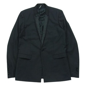 DIOR HOMME ディオールオム 12SS 263C295S0687 クリスヴァンアッシュ期 スモーキング 1B テーラード ジャケット 黒系 46【中古】