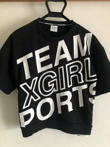 エックスガールスポーツ　X-girl sports スウェット Tシャツ　サイズS 黒