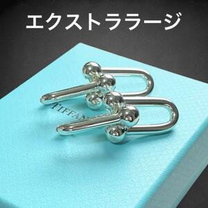 【使用わずか】 ティファニー　ハードウェア　エクストララージ　リンク　ピアス　アクセサリー シルバー　SV925 エクストラ ラージ　aq29