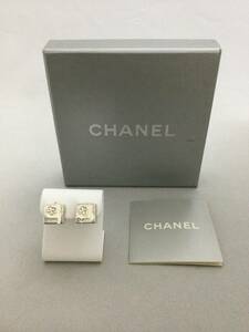 CHANEL　シャネル　スクエア　クローバー　マドモアゼル　イヤリング　シルバー　アクセサリー　925【C016226】