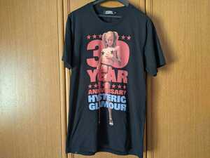 ヒステリックグラマー　30周年記念　半袖Tシャツ Mサイズ　黒色　ブラック　HYSTERIC GLAMOUR 即決　日本製