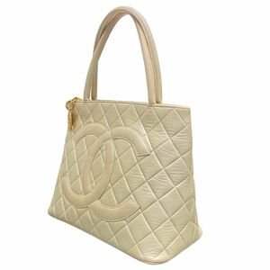 【中古】 CHANEL シャネル 復刻トート ハンドバッグ A01804 キャビアスキン ベージュゴールド レディース 23030691 AS