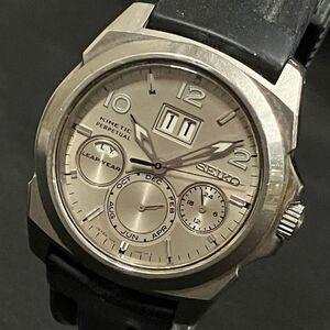 CKM328T SEIKO ジャンク セイコー KINETIC PERPETUAL キネティックパーぺチャル メンズ腕時計 7D48-0AD0 自動巻き シルバー系