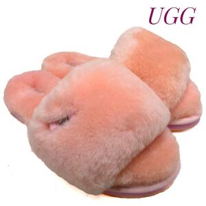 ☆即決・送料無料☆【未使用・展示品】UGG アグ Cozy Slide コージースライド ピンク 23cm シープスキン フォーマル カジュアル レディース