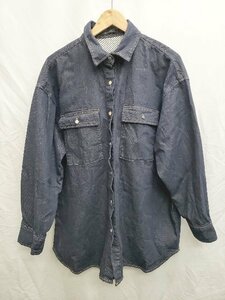 ◇ JEANASIS ジーナシス 長袖 デニム シャツ サイズF ネイビー レディース P