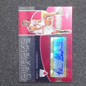 ◆【Auto card】Ben Gordon 2004-05 Topps Chrome Chromo Graphs card# CH-BG　◇検索：ベン・ゴードン 直筆サイン