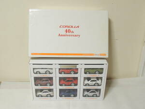 COROLLA 40th Anniversary プルバックカー ミニカー 9台セット 未使用と思われる 中古 4‐1