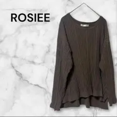 ROSIEEロージー♡3L ニットセータークルーネック茶色ブラウン大きいサイズ