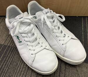 Z-191【中古品】1円スタート LACOSTE（ラコステ） メンズ スニーカー マスターズ クラシック UK:9.5（28.0㎝） SM00141R5