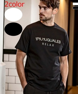 ウノピゥウノウグァーレトレ ブラック XL 1piu1uguale3 RELAX 半袖 Ｔシャツ ust-24008 20代 30代 40代 メンズ カジュアル プレゼント ギフ