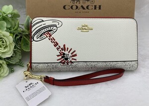 コーチ COACH 長財布 財布 ディズニー x キースヘリング コラボ ミッキーマウス ジップ ギフト ファッション 新品 未使用 C7800 C171